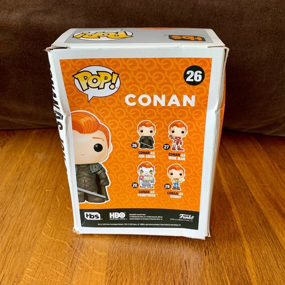 CONAN as Jon Snow Game of Thrones Funko Pop 26 Comic Con San Diego TBS #26 SDCC - Picture 2 of 6